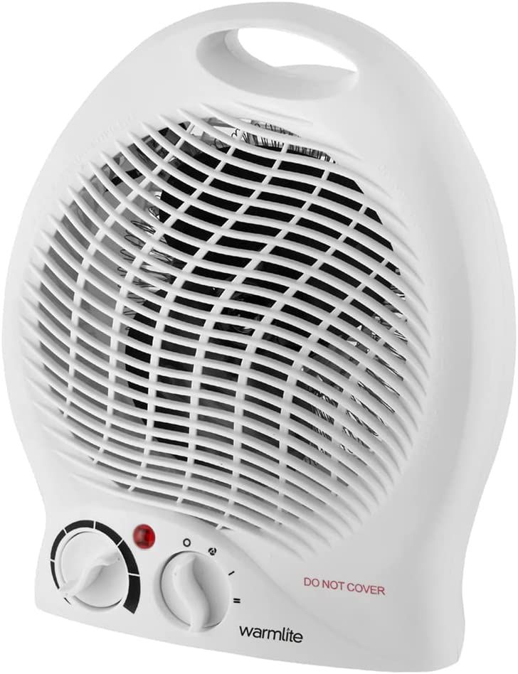 Warmlite WL44002 Fan Heater 2 Heat Settings Overheat Protection 2000W White