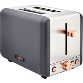 Tower T20036RGG 2 Slice Toaster Cavaletto Defrost/Reheat 850W Grey ...