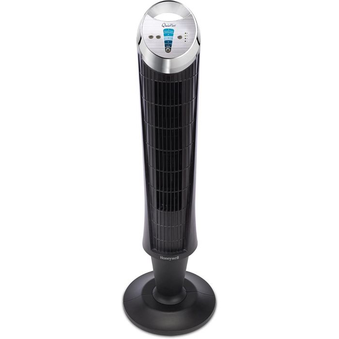 Honeywell HY254E Oscillating Tower Fan with 5 Speeds & Timer QuietSet Black
