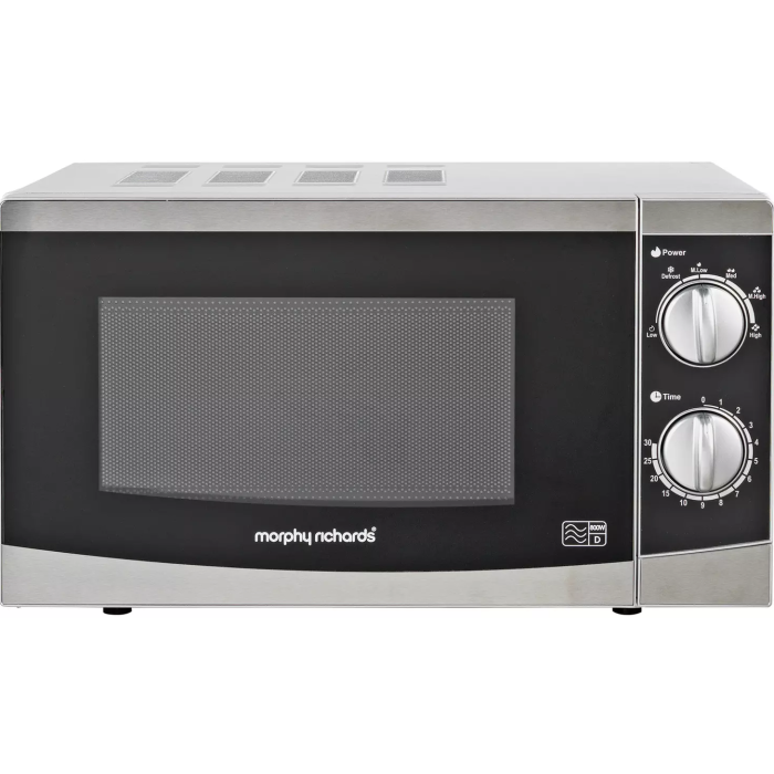 Morphy Richards P80H20P Compact Countertop Microwave Oven 20L 800W - Silver