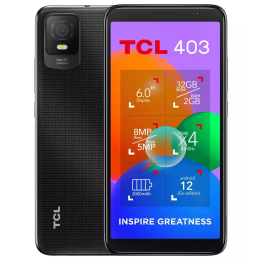 TCL 403 Mobile Phone 32GB + 2GB RAM Dual Sim 6 Inch Dispaly 3000 mAh Black