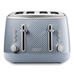 De’Longhi CTL4003GY 4 Slice Toaster Defrost Function Luminosa 1600w Blue