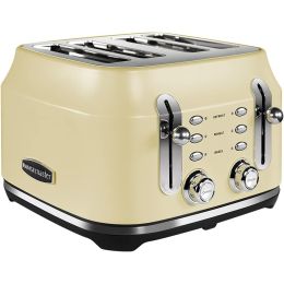 Rangemaster RMCL4S201CM 4 Slice Toaster with Defrost Functions 2100w Cream