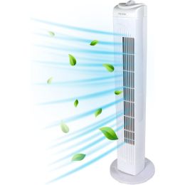 Prodex PX5229W Oscillating Tower Fan 3 Speed Settings 29 Inch White