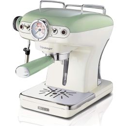 Ariete AR1389 Espresso Coffee Machine Vintage Dual Function Filter 850W Green