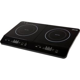 Abode AINDH2002 Double Induction Hob Touch Control 2800W 10 Heat Settings