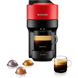 Nespresso Krups Vertuo Pop XN920540 Smart Coffee Pod Machine A+ Rated Red 1500W