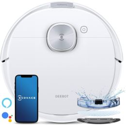 ECOVACS DEEBOT N10 Robot Vacuum Cleaner with Mop 4300Pa Carpet Detection White