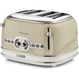 Ariete AR156 Vintage Toaster 4 Slices 1600W Cream Beige