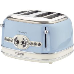 Ariete AR156 Vintage Toaster 4 Slices 1600W Cream Blue