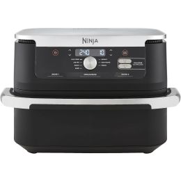Ninja Foodi AF500UK 10.4L Dual Air Fryer FlexDrawer 7-in-1 Double Zone Black
