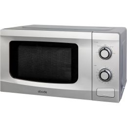 Abode AMM2001S Manual Microwave Oven 20L 5 Power Levels Freestanding 700W Silver