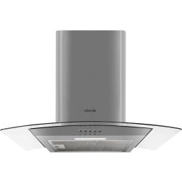 Abode AGCH6031SS Chimney Cooker Hood Glass Extractor Hood & Recirculation Silver