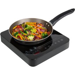 Abode AINDH1001 Single Induction Hob Digital Electric Cooker 2000w Black