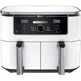 NINJA AF400UKWH Foodi MAX 9.5L Digital Air Fryer Dual Zone 8 Portion 2470w White