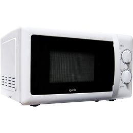 Igenix IG2083 800w Solo Microwave Oven with 5 Power Levels 20L White 