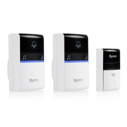 Byron DBY-23615BS Wireless Kinetic Doorbell Set of 3 Door Chime White