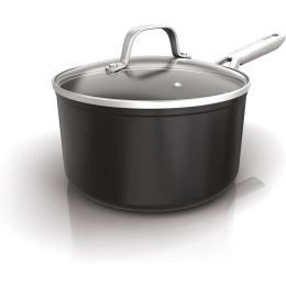 Ninja C10220UK ZEROSTICK 20cm Saucepan with Glass Lid Induction Compatible Black