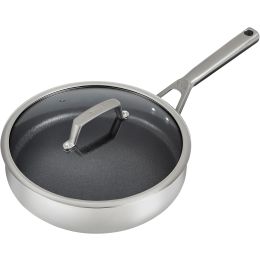 Ninja C60126UK ZEROSTICK 26cm Sauté Pan with Glass Lid Induction Compatible