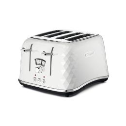 De'Longhi CTJ4003W 4 Slice Toaster 1800W Brillante with Defrost Function
