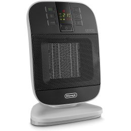 De'Longhi HFX60V20 Fan Heater 2 Settings with Thermostat 2000W - Black and White