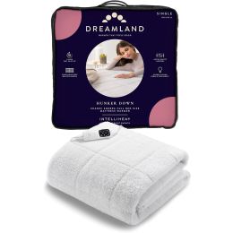 Dreamland 16694 Sherpa Electric Underblanket Hunker Down Scandi – Single White