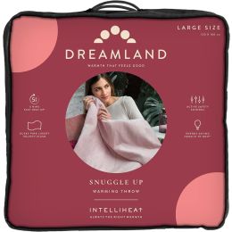 Dreamland 16708 Heated Throw Luxury Snuggle Up Electric Blanket Large Dusky Pink