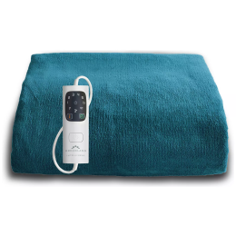 Dreamland 16709 Snuggle Up Heated Throw Intelliheat Large Electric Blanket Teal