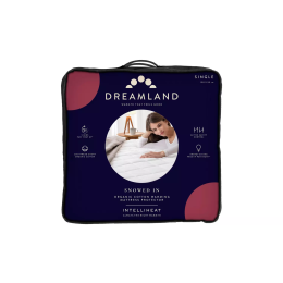 Dreamland 16886 Single Electric Heated Mattress Protector Organic Cotton White