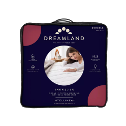 Dreamland 16887 Double Electric Heated Mattress Protector Organic Cotton White