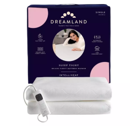 Dreamland 26005 Single Fleecy Mattress Warmer Sleep Tight Underblanket White 
