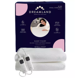 Dreamland 26008 Sleep Tight Deluxe Fleecy Mattress Warmer King Size White