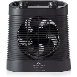 Dreamland 4036 Electric Heater Silent Power Comfort Portable Fan Heater Black