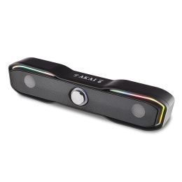 Akai A58190 Bluetooth Gaming LED Soundbar Colourful LED Light Effects Black