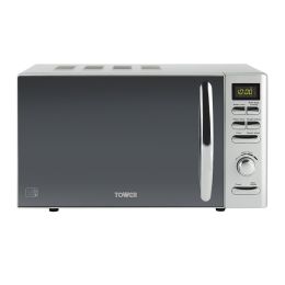 Tower T24019S Digital Solo Microwave Oven 6 Power Levels Infinity 20L 800w Silver