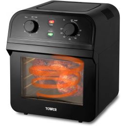 Tower T17065 XL Air Fryer Oven Manual Oil Free Rapid Air Circulation 12L Black