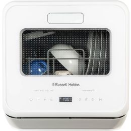 Russell Hobbs RH2TTDW101W Mini Dishwasher Compact Table Top Eco Mode White