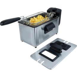 Igenix IGTB1030SS Deep Fat Fryer with Basket Dishwasher Safe 3L Stainless Steel