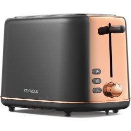 Kenwood TCP05.C0DG 2 Slice Toaster Abbey Lux Collection 800w Black & Rose Gold