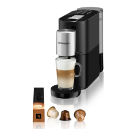 Krups XN890840 Pod Coffee Machine with Milk Frother Nespresso 1L 1500w Black 