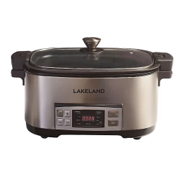 Lakeland 27216 Searing Slow Cooker with Aluminium Cooking Pot 6.5L 1350w Silver