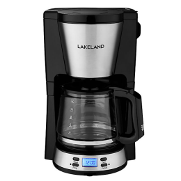 Lakeland 62807 Filter Coffee Machine Maker with Glass Carafe 1.5L 1000w Silver
