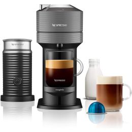 Nespresso 11711 Pod Coffee Machine with Milk Frother Vertuo Next by Magimix Grey