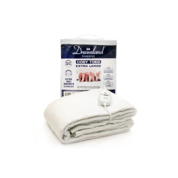 Dreamland 16157 Extra Large Under Blanket with Built in Extra Footwarmth White
