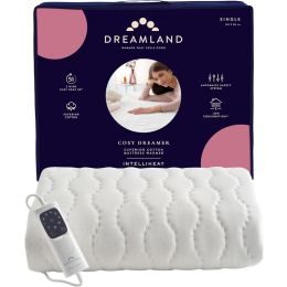 Dreamland 16994C Single Mattress Warmer Superior Cotton with Auto Timer White