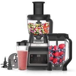 Ninja BN800UK 3-in-1 Food Processor & Blender Auto IQ 2.1L 1200w Black & Silver