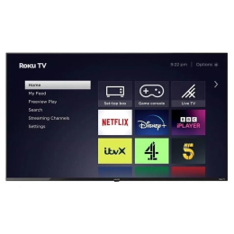 Polaroid P43UR1314U 43" Smart Roku TV Ultra HD 4K HDR LED Freeview Play Black