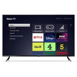 Polaroid P55UR1953U 55" SMART 4K Roku TV Ultra HD HDR LED TV Freeview Play Black