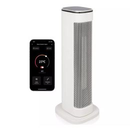 Princess 348575 Smart Ceramic Tower Heater Adjustable Thermostat 2000w White 