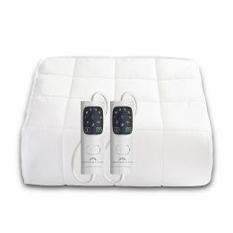 Dreamland 16888 Heated Underblanket Double Size Snowed In Organic Cotton White